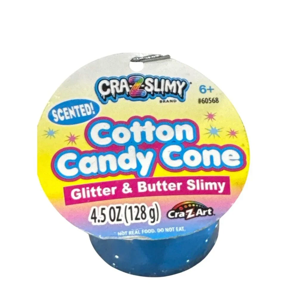 CRA-Z-SLIMY Set of 2 - Cotton Candy Scented Ice Cream Cone Glitter & Butter Slim
